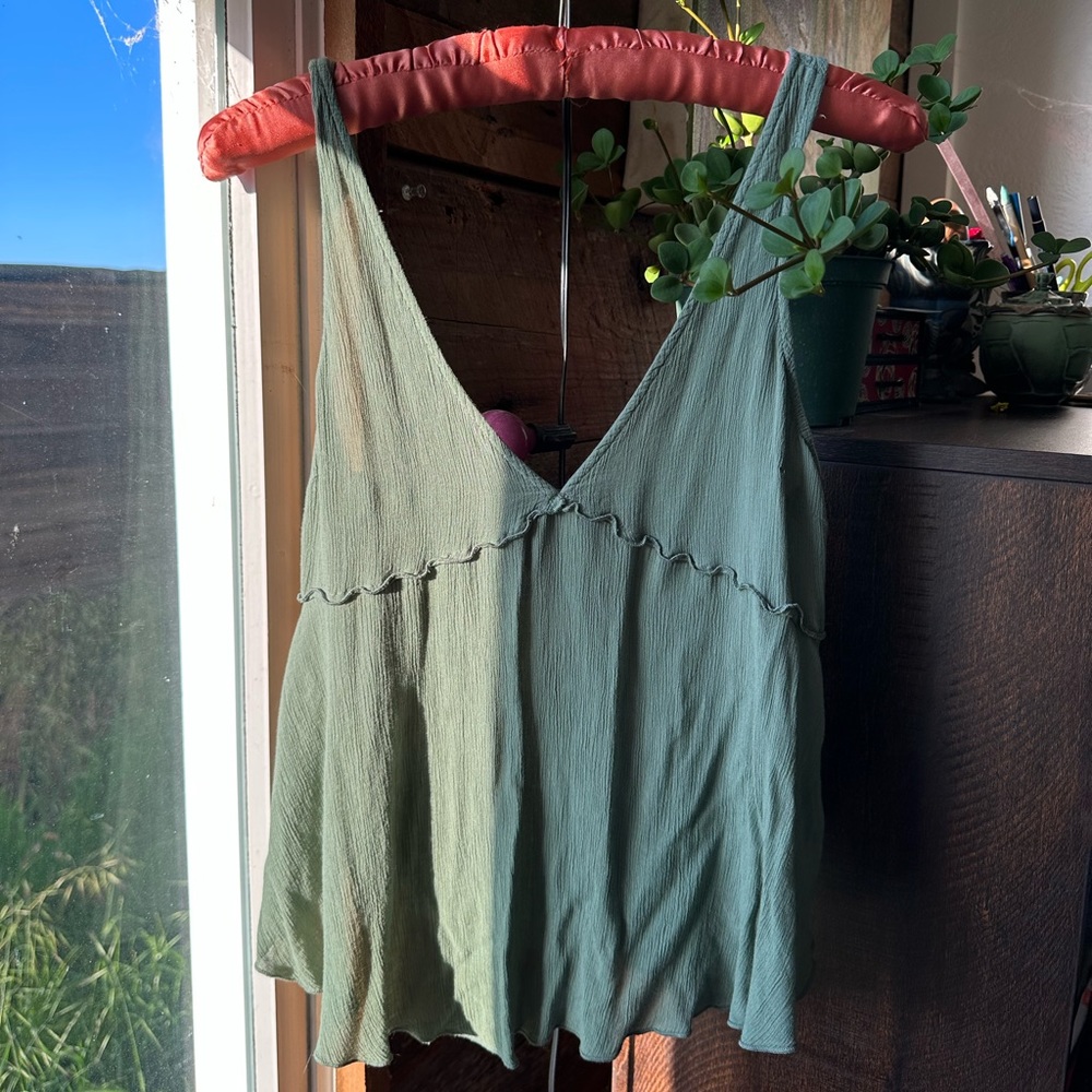 Free People Sage Green Tank